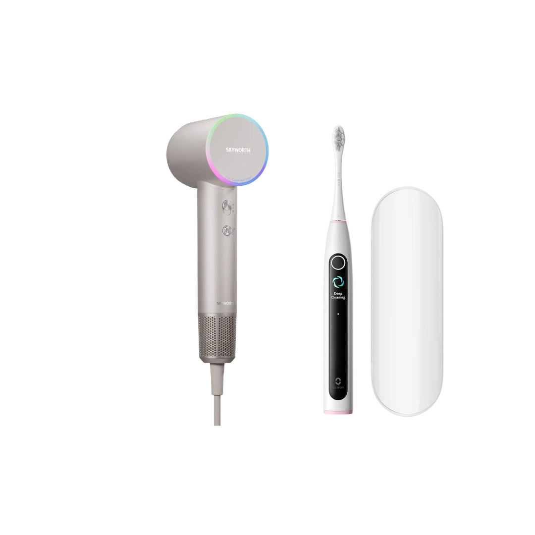 <tc>[100 € Rabatt] Mutter-&-Vater-Bundle: Oclean X Lite S & Skyworth Ultraschall-Haartrockner</tc>