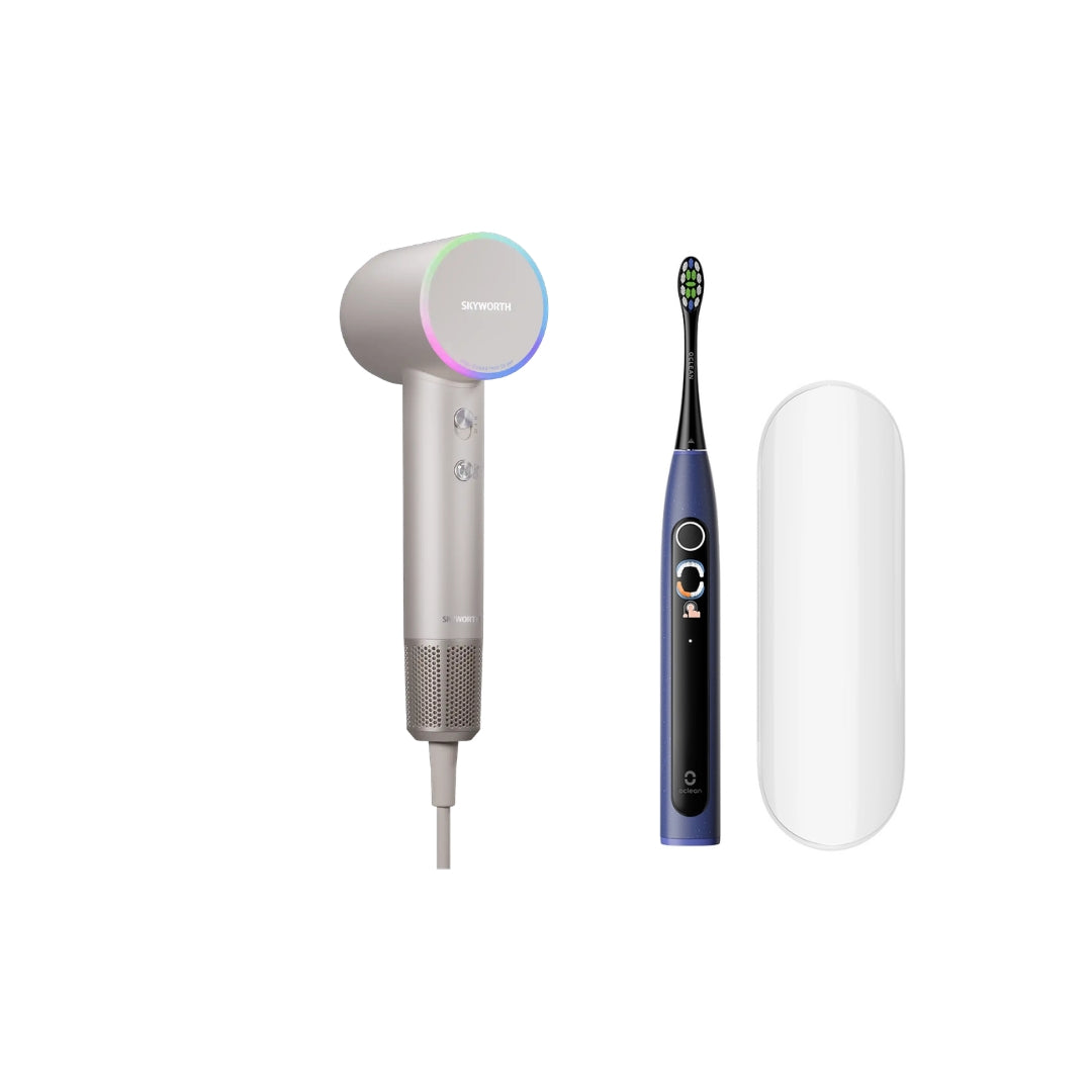 <tc>[100 € Rabatt] Mutter-&-Vater-Bundle: Oclean X Lite S & Skyworth Ultraschall-Haartrockner</tc>