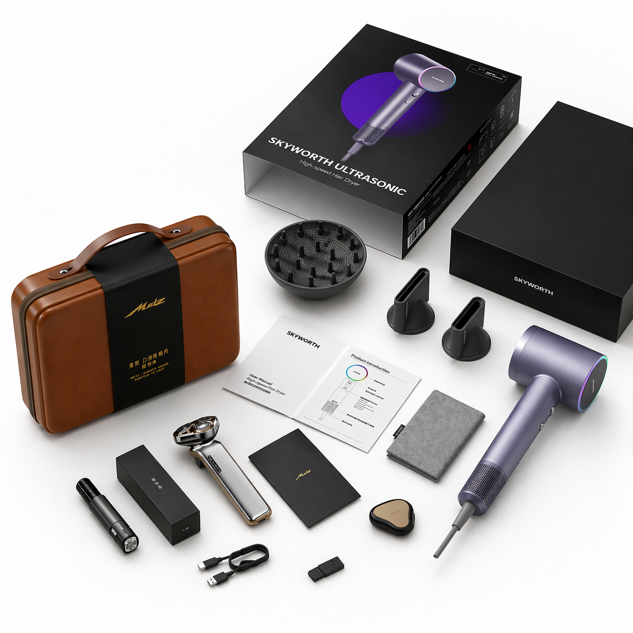 [Buy 1 Get 1 Free] Metz Sword & Skyworth Ultrasonic High-speed Hair Dryer