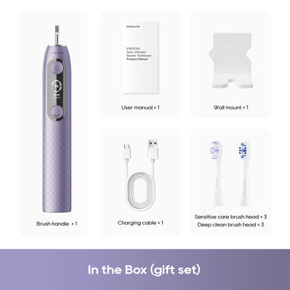 Dreame E10F Smart Sonic Vibration Electric Toothbrush Gift Set - What's in the Box Purple