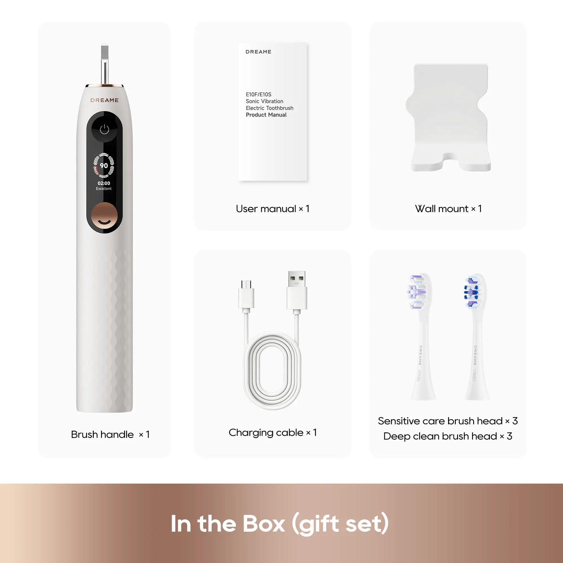 Dreame E10S Smart Toothbrush Gift Set White - What's in the Box