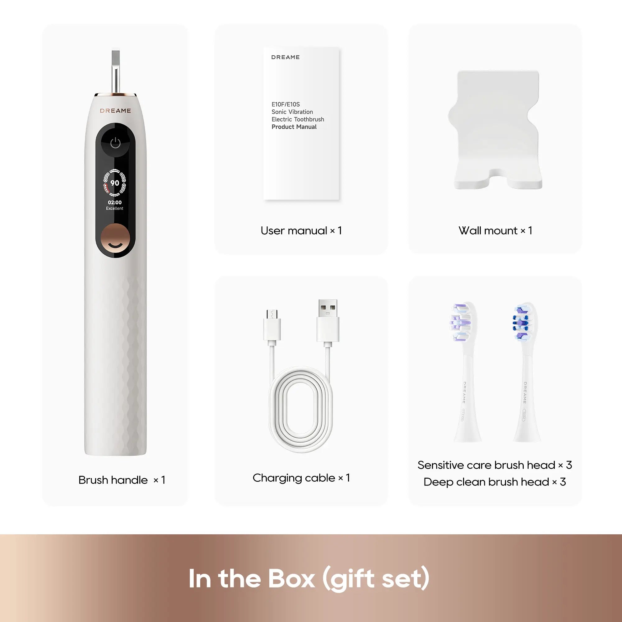 Dreame E10S Smart Toothbrush Gift Set White - What's in the Box