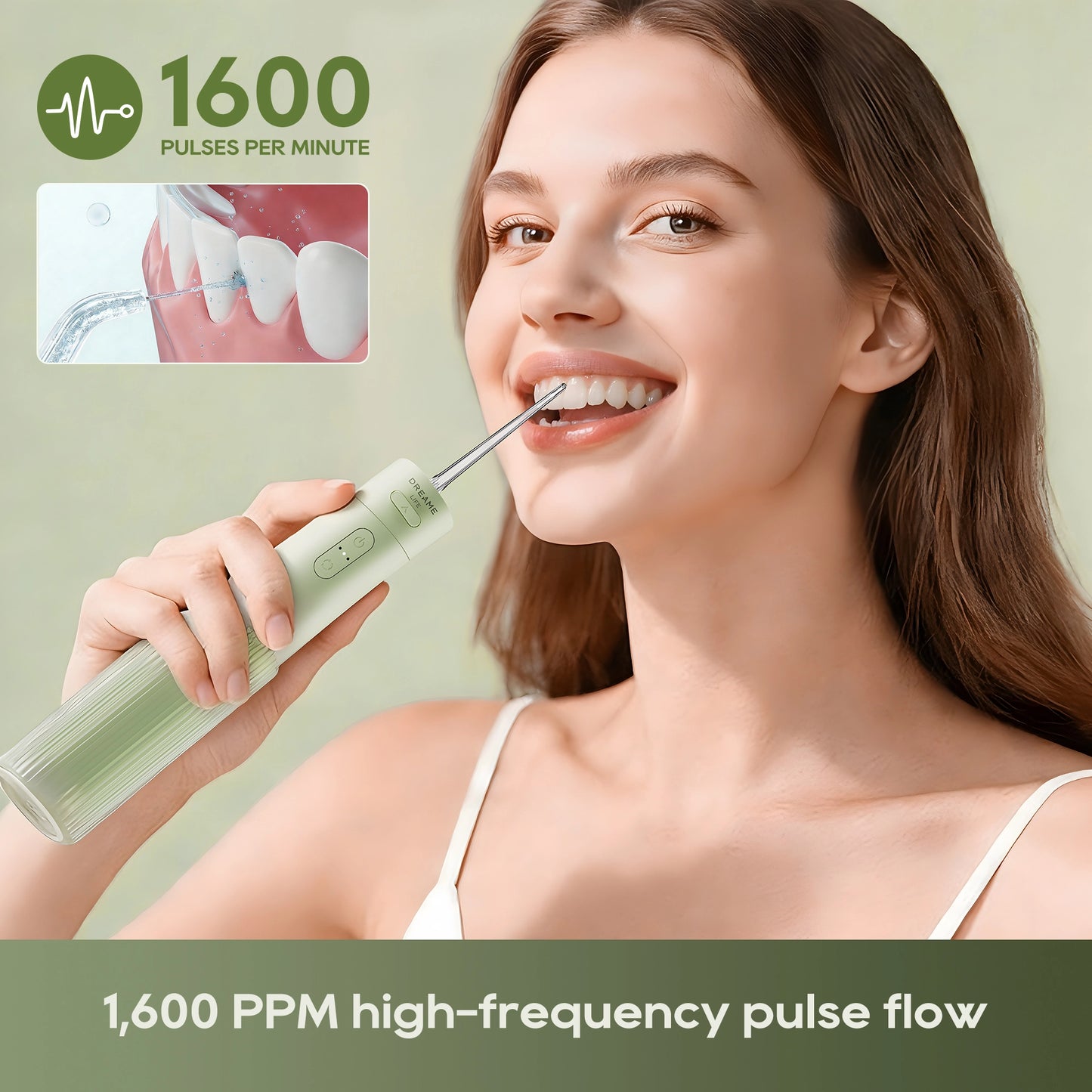 Dreame T01 Portable Water Flosser - 1600 RPM High Frequency Pulse Flow