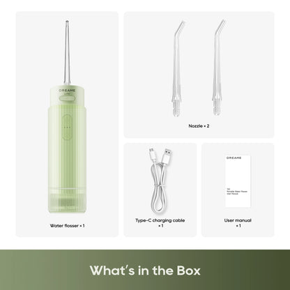 Dreame T01 Portable Water Flosser Green - What's in the Box 