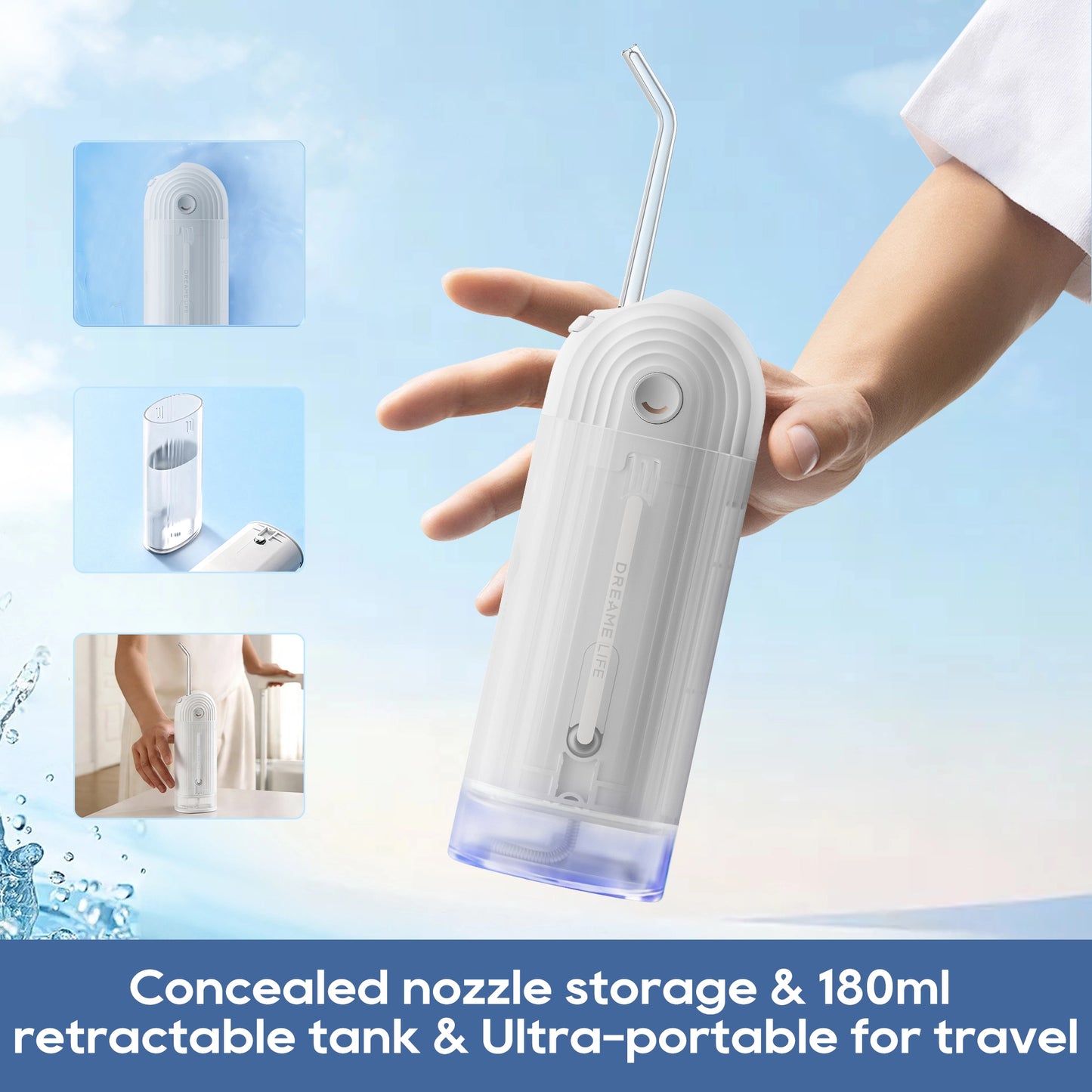 Dreame T02 Pro UV Portable Water Flosser - 180ml Retractable Tank