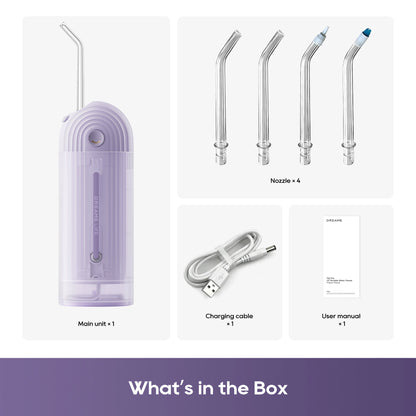 Dreame T02 Pro UV Portable Water Flosser Purple - What's in the Box