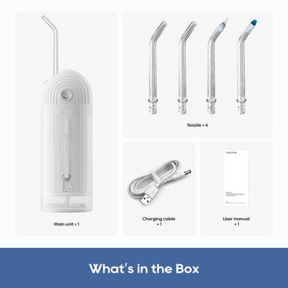 Dreame T02 Pro UV Portable Water Flosser White - What's in the Box
