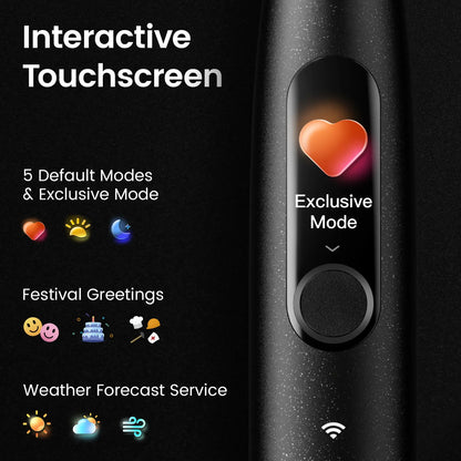 Interactive touchscreen on Oclean X Ultra 20 Toothbrush