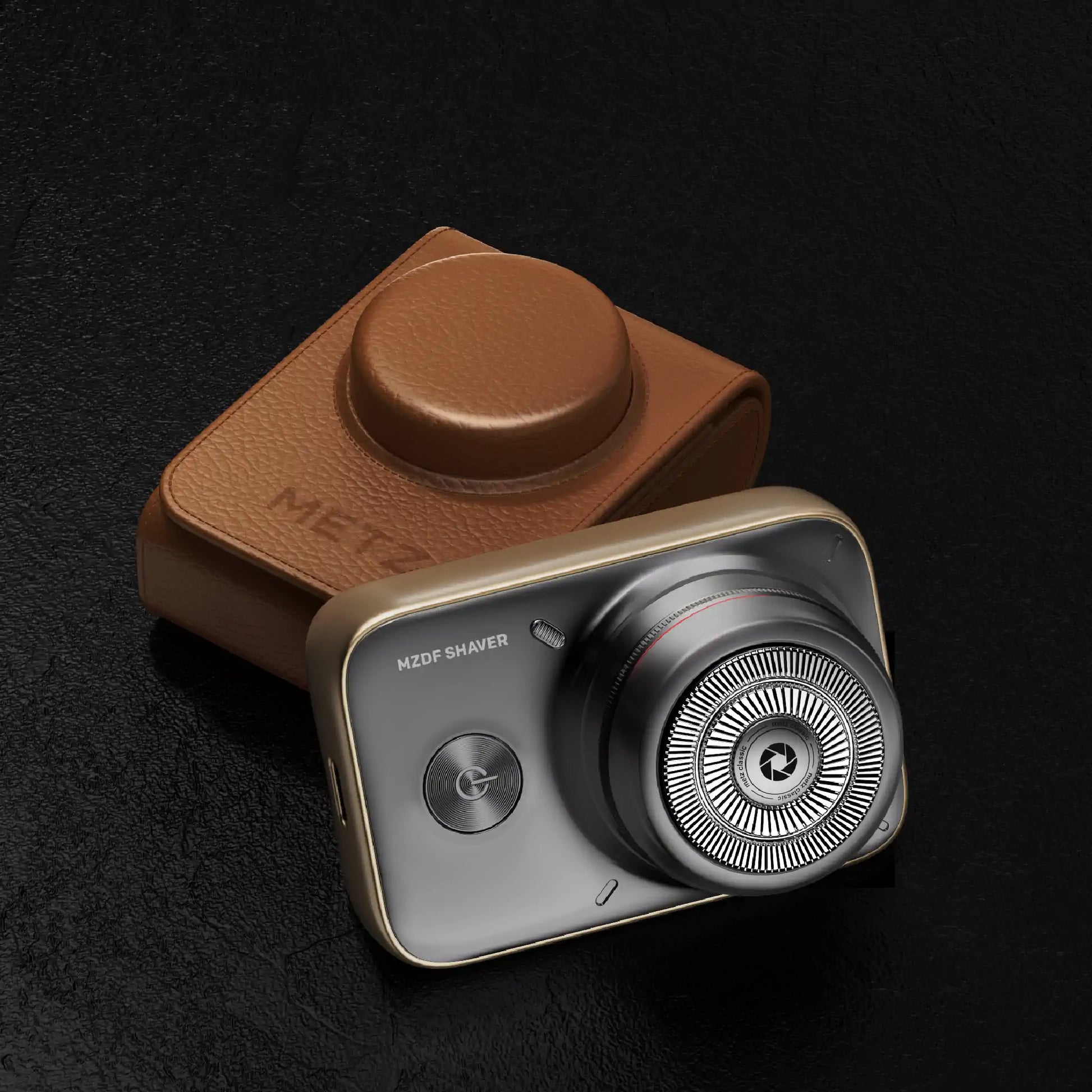 Metz Camerist Electric Shaver Titanium Gold with Case