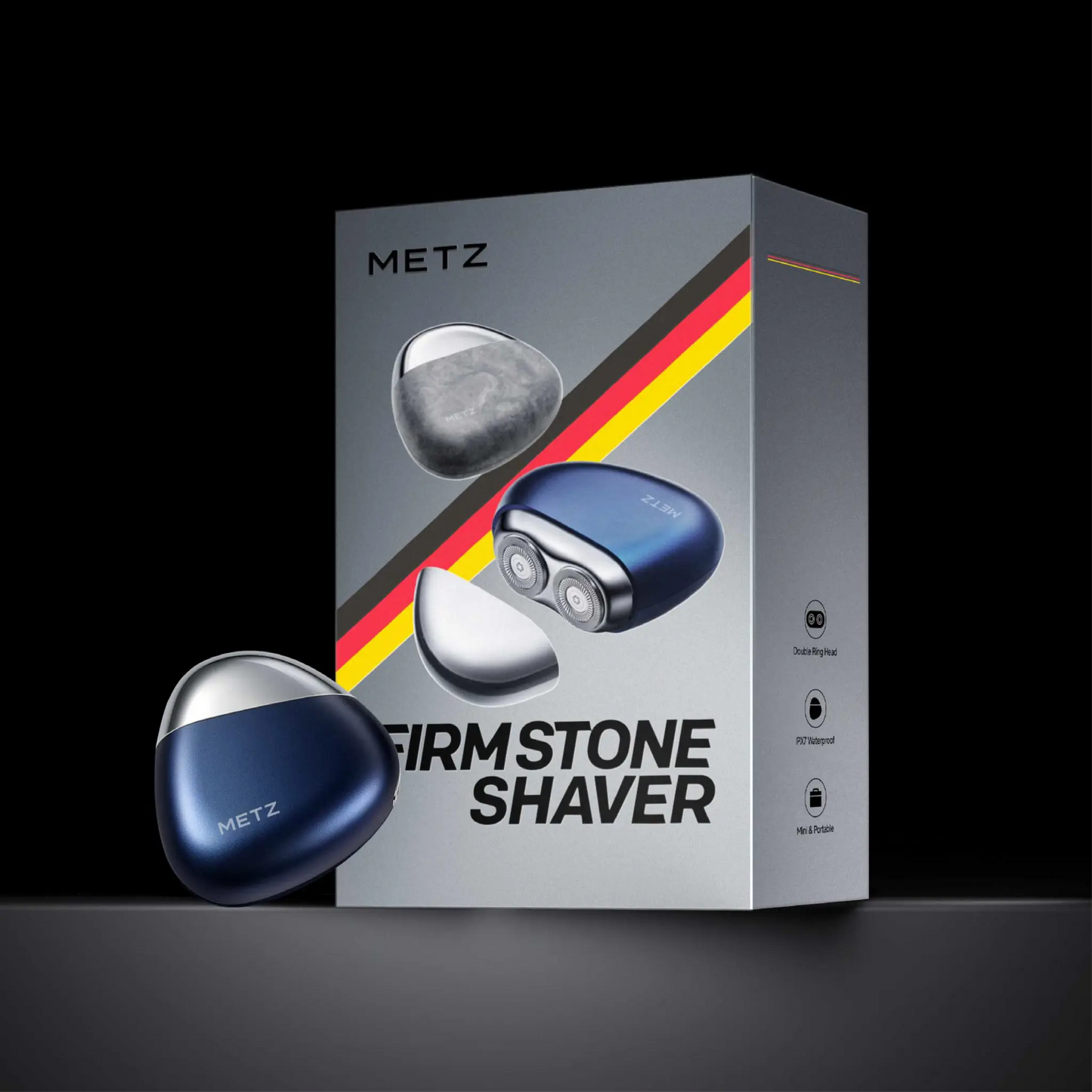 Metz FirmStone Electric Shaver Package Navy Blue