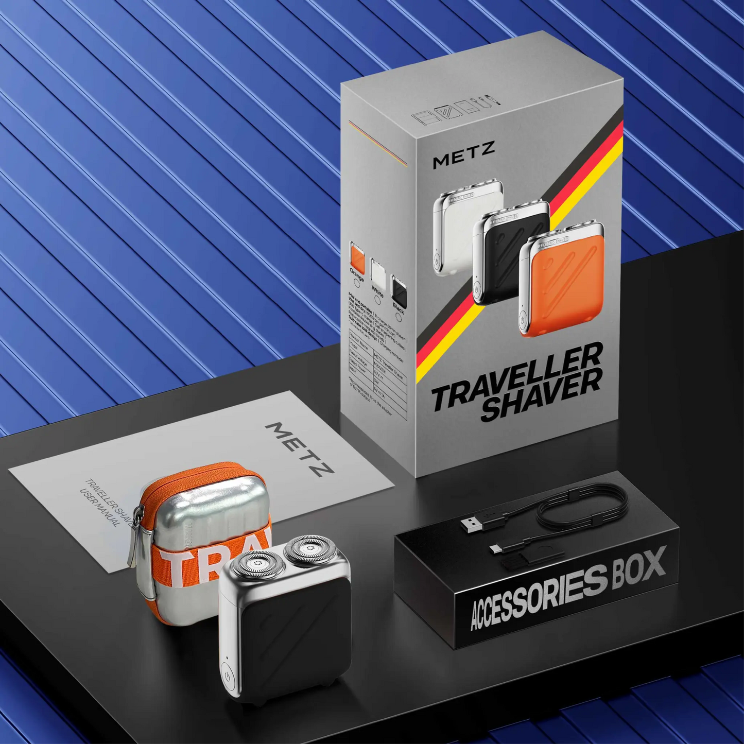 Metz Traveller Electric Shaver Package - Black