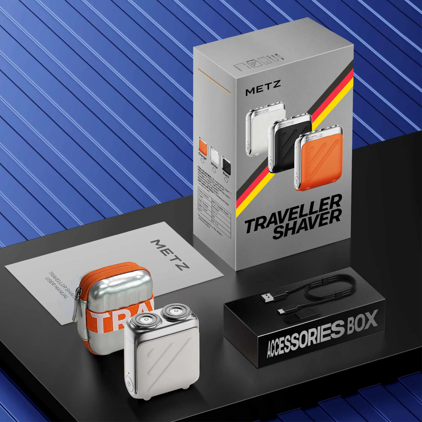 Metz Traveller Electric Shaver Package White