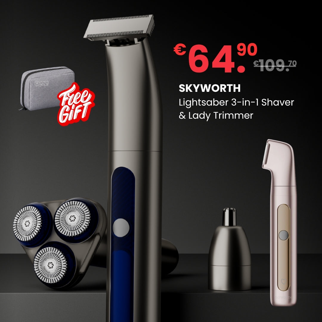 Skyworth Lightsaber 3-in-1 Men's Electric Shaver & Grooming Kit
