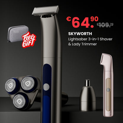 Skyworth Lightsaber 3-in-1 Men's Electric Shaver & Grooming Kit