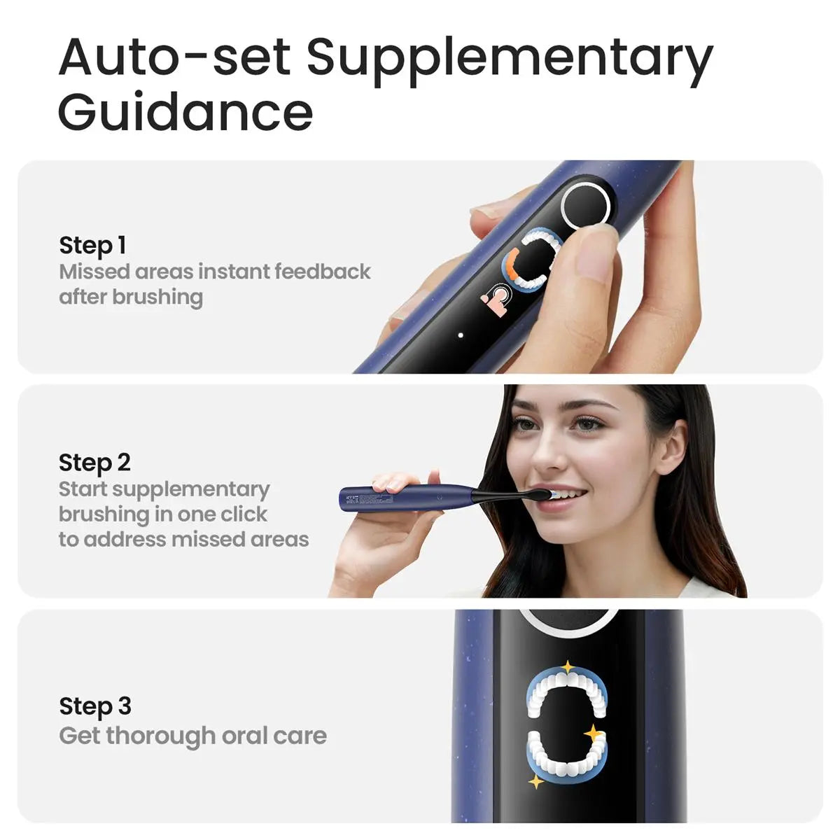 Oclean X Lite S Auto-set supplementary guidance