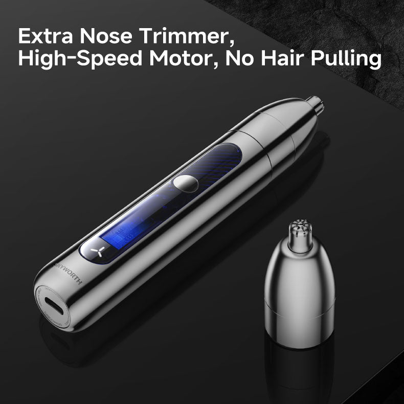 Skyworth Lightsaber 3-in-1 Men's Electric Shaver & Grooming Kit - Nose Hair Trimmer Head