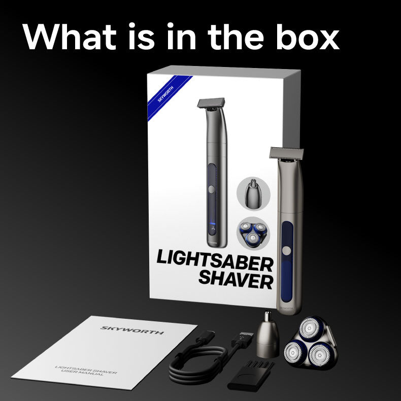 Skyworth Lightsaber 3-in-1 Men's Electric Shaver & Grooming Kit - Package