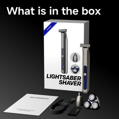Skyworth Lightsaber 3-in-1 Men's Electric Shaver & Grooming Kit - Package