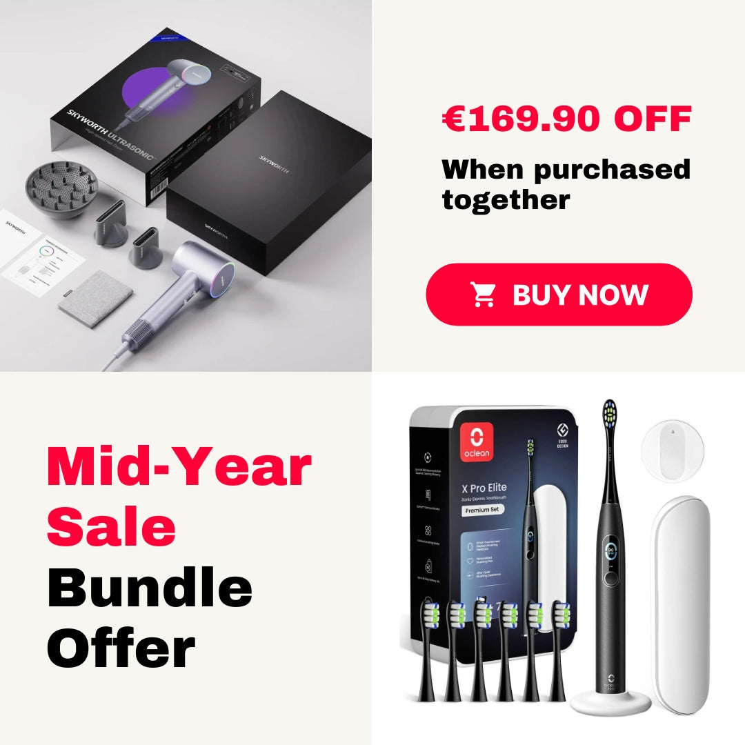 [50% OFF] Skyworth Hair Dryer & Oclean X Pro Elite Premium Set