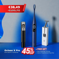 Oclean X Pro Bundle (Free Gift: Toiletry Bag OR Metz Nose Hair Trimmer & Dental Floss Pick)